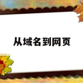 从域名到网页(如何将域名指向网站)