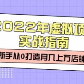 2022年虚拟项目实战指南，新手从0打造月入上万店铺