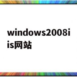 windows2008iis网站(win2008建网站)