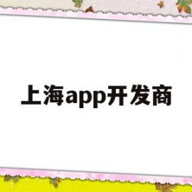 上海app开发商(上海app开发人员工资多少)