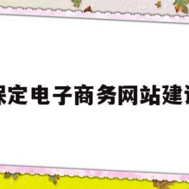 保定电子商务网站建设(电子商务网站建设实验报告)