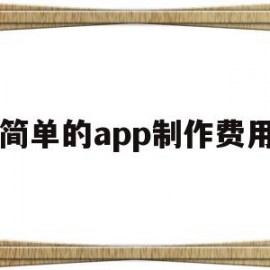 简单的app制作费用(app制作平台收费标准)