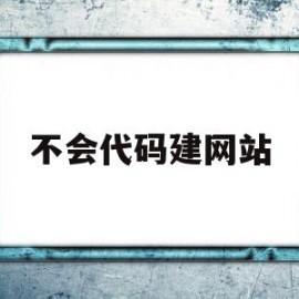 不会代码建网站(不会代码建网站怎么办)