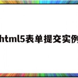 html5表单提交实例(html提交表单后生成新的信息)