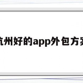 杭州好的app外包方案(杭州app制作哪个外包公司比较好)