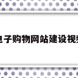 电子购物网站建设视频(电子购物网站建设视频教程)