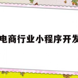 电商行业小程序开发(电商微信小程序如何开发)