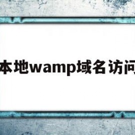 本地wamp域名访问(指向本地域名的访问服务器)