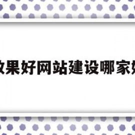 效果好网站建设哪家好(网站建设优化哪家公司好)