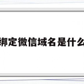 绑定微信域名是什么(微信h5支付域名是什么)