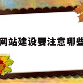 网站建设要注意哪些(网站建设制作50个注意事项上篇)