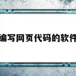 编写网页代码的软件(编写网站代码的软件)