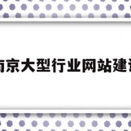 南京大型行业网站建设(南京大型行业网站建设公司)