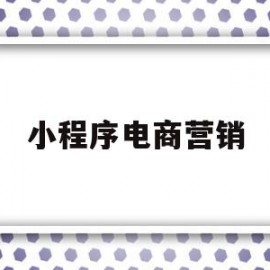 小程序电商营销(小程序营销的概念解释)