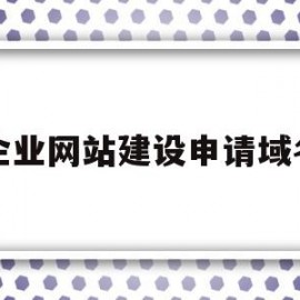 企业网站建设申请域名(企业网站建设申请域名流程)