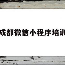 成都微信小程序培训(成都微信小程序培训班)