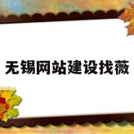 无锡网站建设找薇(无锡网站网页设计制作)