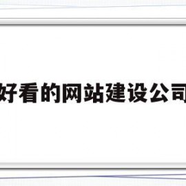 好看的网站建设公司(网站建设网络推广公司)