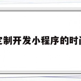 定制开发小程序的时间(小程序定制开发解决方案)