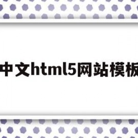 包含中文html5网站模板的词条