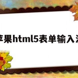 苹果html5表单输入法(html5中新的表单输入类型)