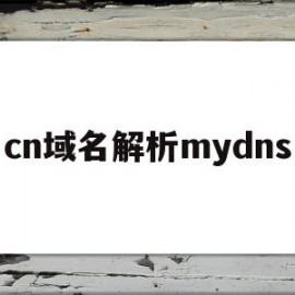 cn域名解析mydns(cn域名解析)