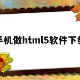 手机做html5软件下载的简单介绍