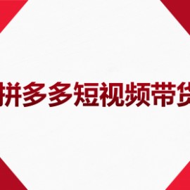 2022风口红利期-拼多多短视频带货，适合新手小白的入门短视频教程