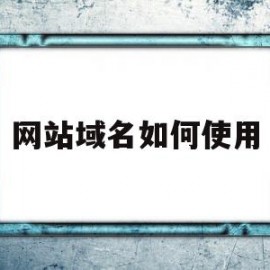 网站域名如何使用(网站域名如何命名)