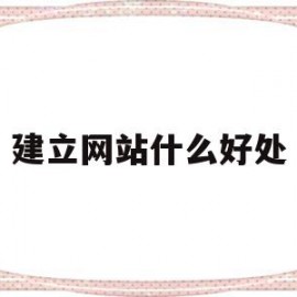 建立网站什么好处(建立网站的目的是什么)