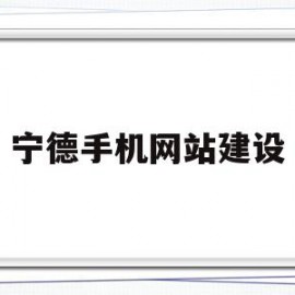 包含宁德手机网站建设的词条