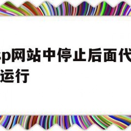 asp网站中停止后面代码的运行(asp网站中停止后面代码的运行是什么)