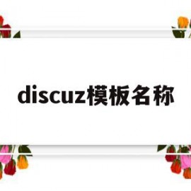 包含discuz模板名称的词条