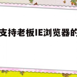 还支持老板IE浏览器的网站(还支持老板ie浏览器的网站吗)