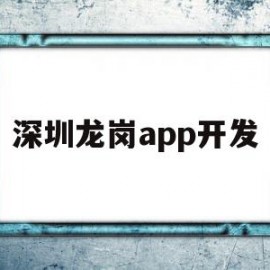 深圳龙岗app开发(深圳app开发哪家公司好)