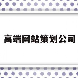 高端网站策划公司(高端网站策划公司排名)