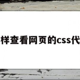 怎样查看网页的css代码(怎样查看网页的css代码是什么)