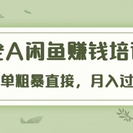 《老A闲鱼赚钱培训》简单粗暴直接，月入过万真正的闲鱼战术实课