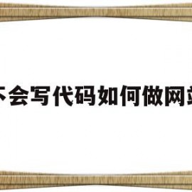 关于不会写代码如何做网站的信息