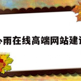 心雨在线高端网站建设(深圳市心雨在线科技开发有限公司)