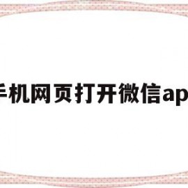 手机网页打开微信app(手机微信网页无法打开怎么办)