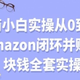 电商小白实操从0到1跑通AMAZON闭环并赚到一块钱全套实操