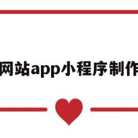 网站app小程序制作(网站app小程序制作教程)