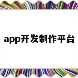 app开发制作平台(app制作开发需要学什么)