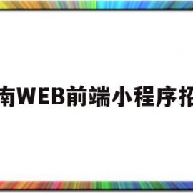 海南WEB前端小程序招聘的简单介绍