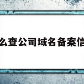 怎么查公司域名备案信息(如何查询公司域名相关信息)