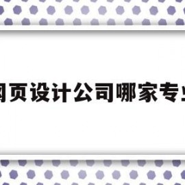 网页设计公司哪家专业(网页设计公司名称有哪些)