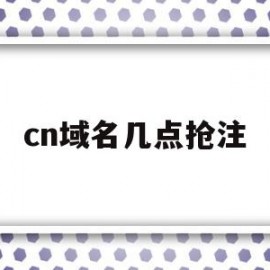 cn域名几点抢注(域名抢注godaddy)