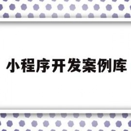 小程序开发案例库(微信小程序开发案例教程书籍)