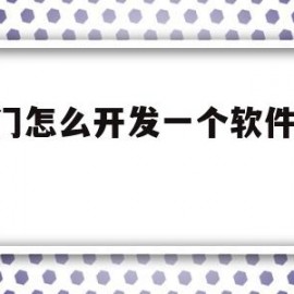 厦门怎么开发一个软件app的简单介绍